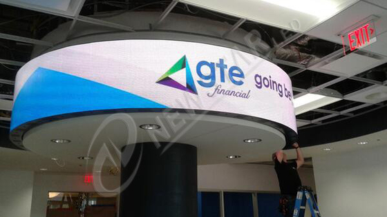 P7.62 Flexible LED Display , Indoor Curved led screen for shopping malls
