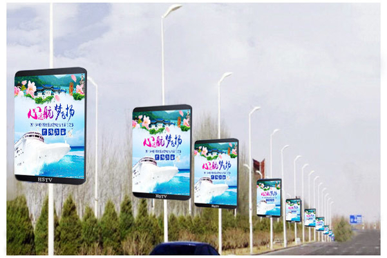 Yol Sokak Lambası Direkleri 5mm Led Ekran, Led Video Ekranları Wifi 3g 4g Kablosuz