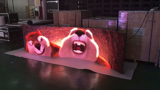 140º Görüş Açısı ile Kapalı Tam Renkli 3.9 Kiralık Kavisli Led Ekran Sahne Led Ekran
